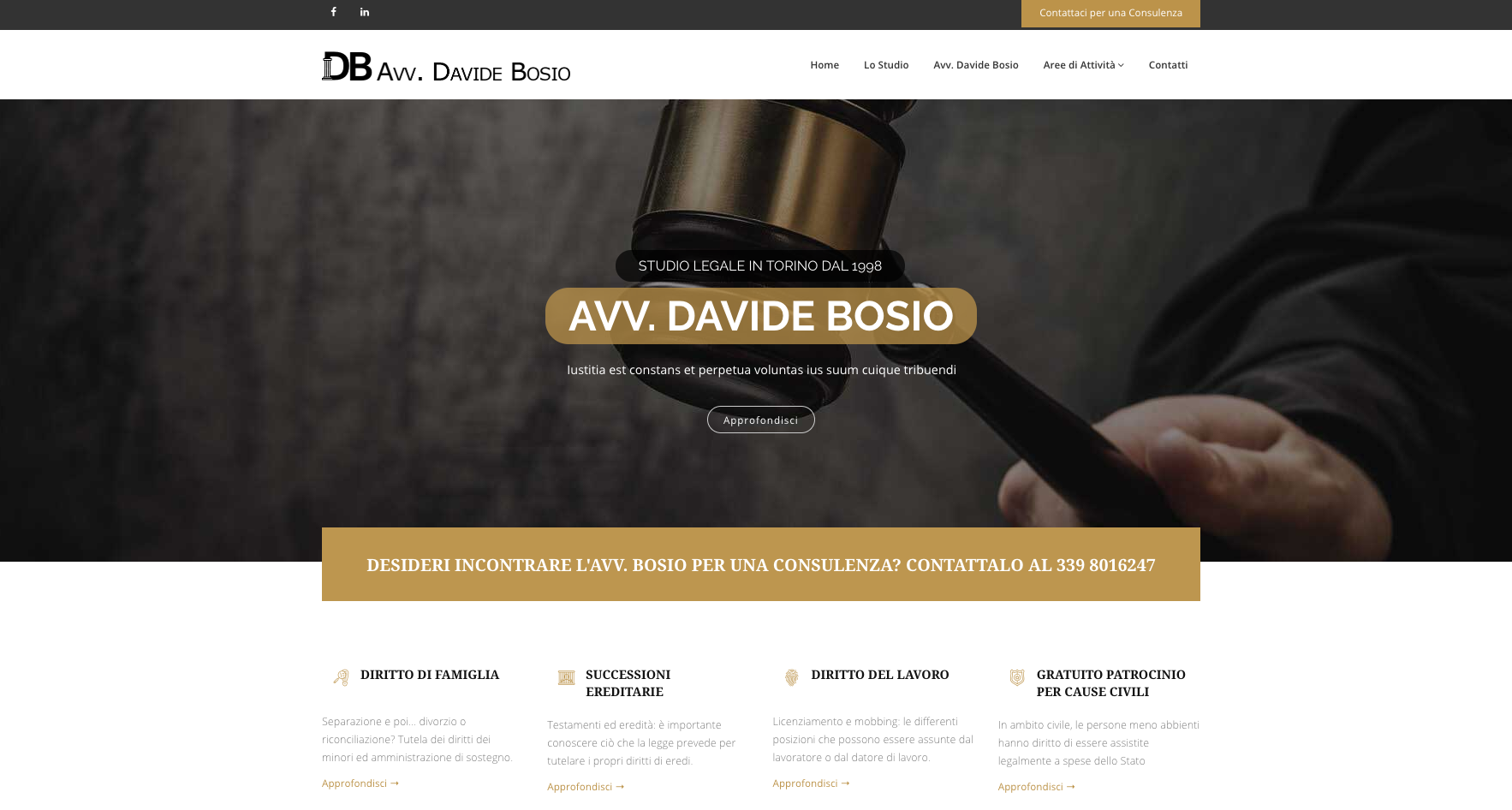 Sito Web Torino - Avvocato Davide Bosio